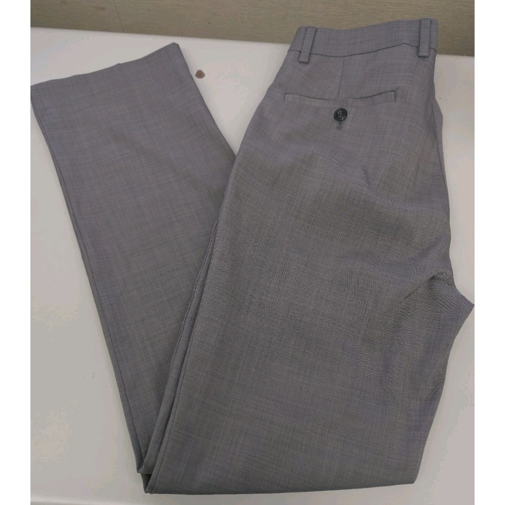 Michael Kors Mens Classic Fit Stretch Solid Dress Pants Light Gray 32 x 32